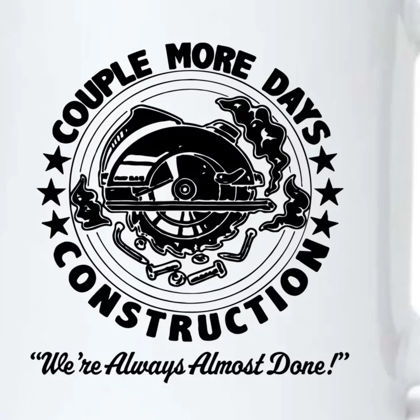 Couple Days Construction We’re Always Almost Done Black Color Changing Mug