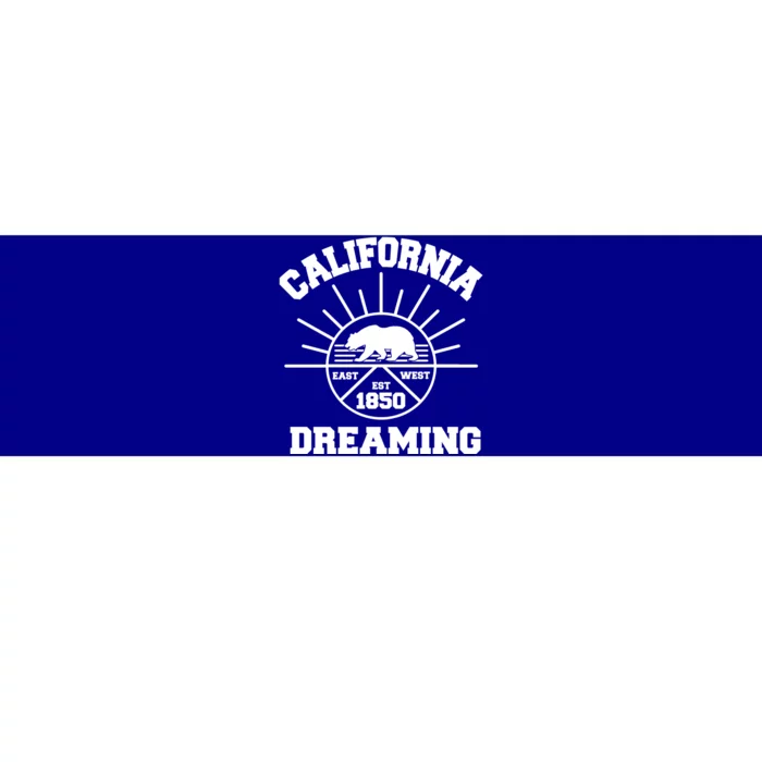 California Dreaming California State Flag Bear Gift Cool Beach Cute Gift Bumper Sticker