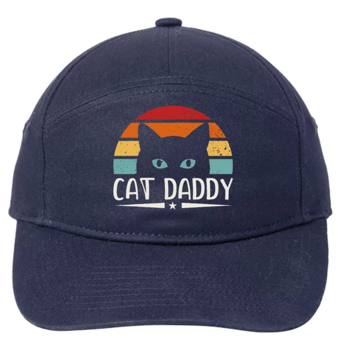 Cat Daddy Cute Cats Lover For Dad 7-Panel Snapback Hat