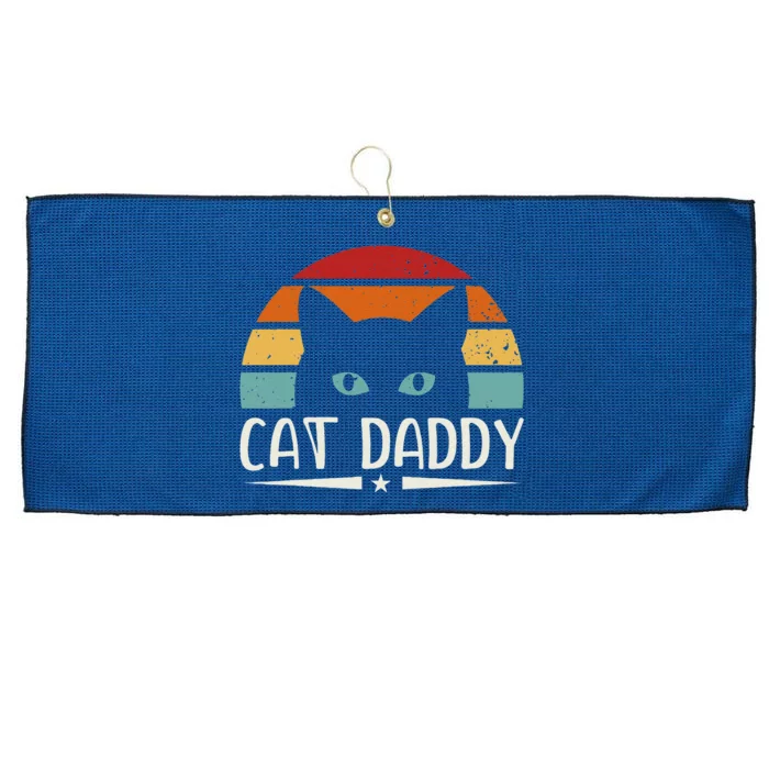 Cat Daddy Cute Cats Lover For Dad Large Microfiber Waffle Golf Towel