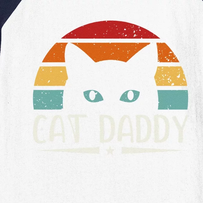 Cat Daddy Cute Cats Lover For Dad Baseball Sleeve Shirt