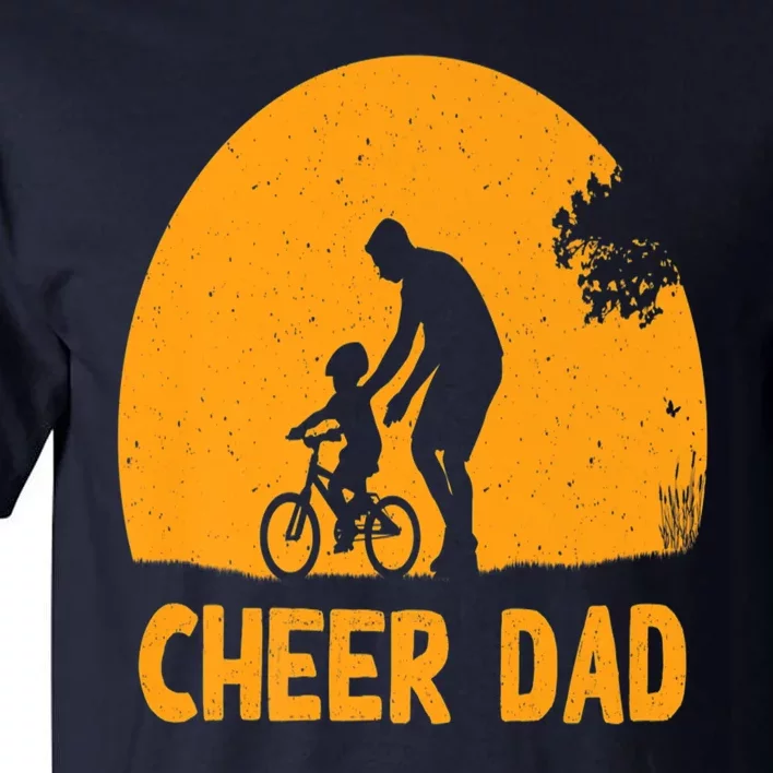 Cheer Dad Cheerleading American Flag Fathers Day Cheerleader Tall T-Shirt