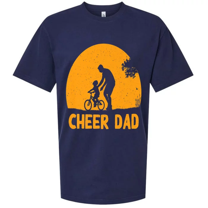 Cheer Dad Cheerleading American Flag Fathers Day Cheerleader Sueded Cloud Jersey T-Shirt