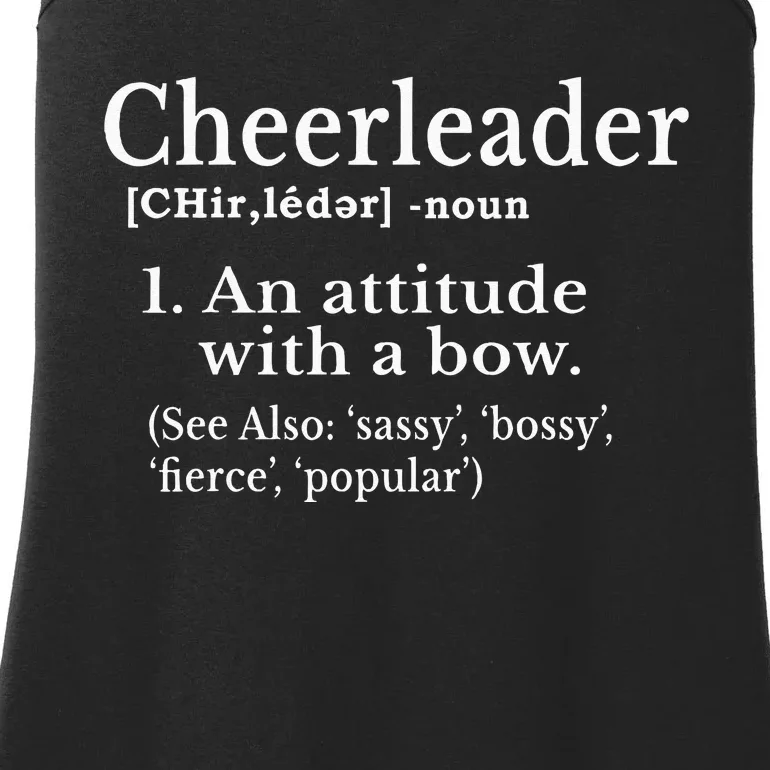 Cheerleader Definition Cheer Flyer Gifts Cheerleaders Ladies Essential Tank