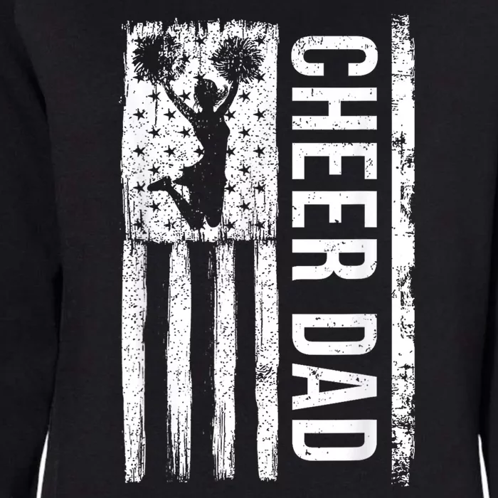 Cheer Dad Cheerleading American Flag Fathers Day Cheerleader Womens California Wash Sweatshirt