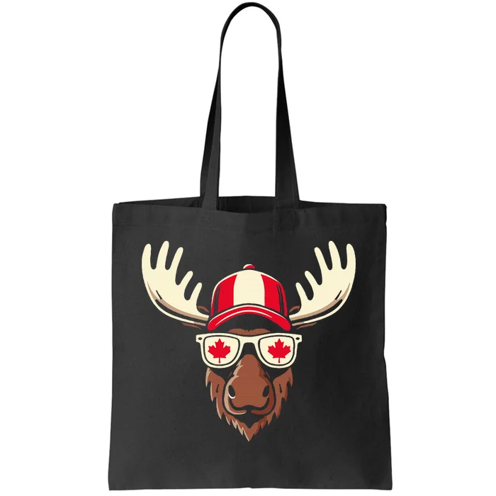 Canada Day Canadian Flag Maple Leaf Moose Sunglasses Tote Bag