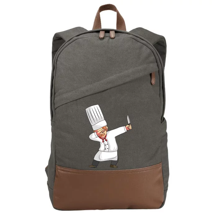 Chef Dabbing Chief Cook Culinary Sous Chef Cuisine Kitchen Cotton Canvas Backpack