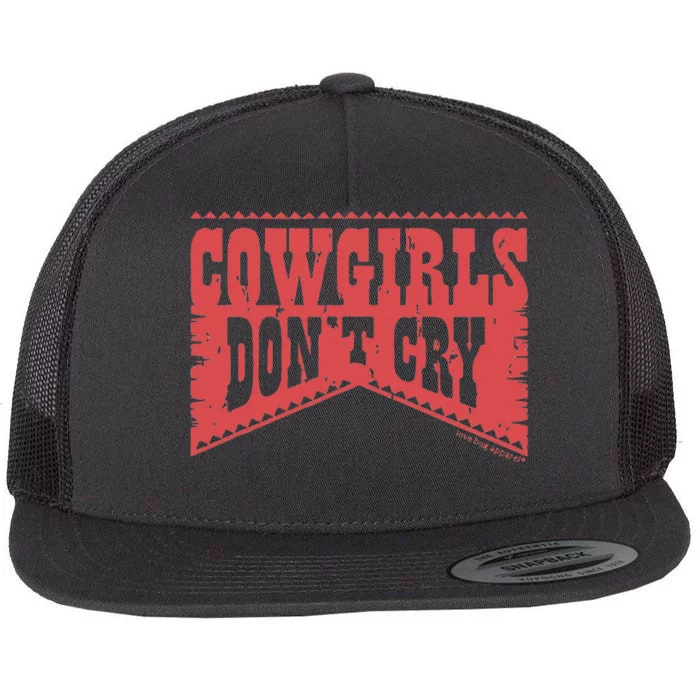 Cowgirl Dont Cry Vintage Western Country Cow Girl Flat Bill Trucker Hat