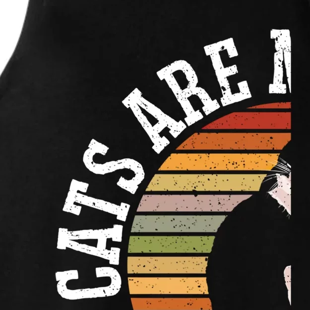 Cat Daddy Catfather Distressed Gift Ladies Tri-Blend Wicking Tank