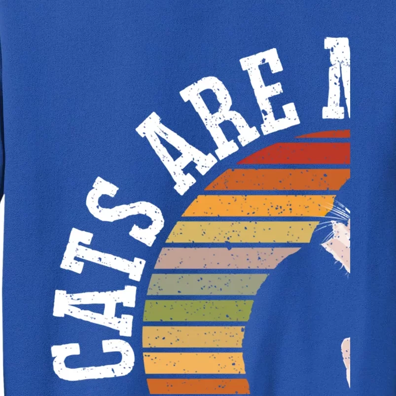 Cat Daddy Catfather Distressed Gift Tall Sweatshirt