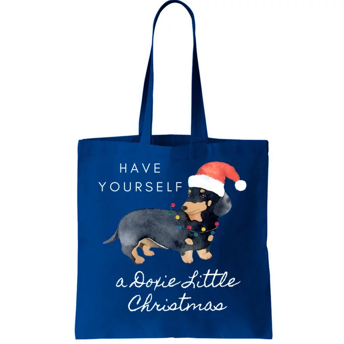 Cute Dachshund Christmas Sweater Doxie Christmas Sweater Gift Tote Bag