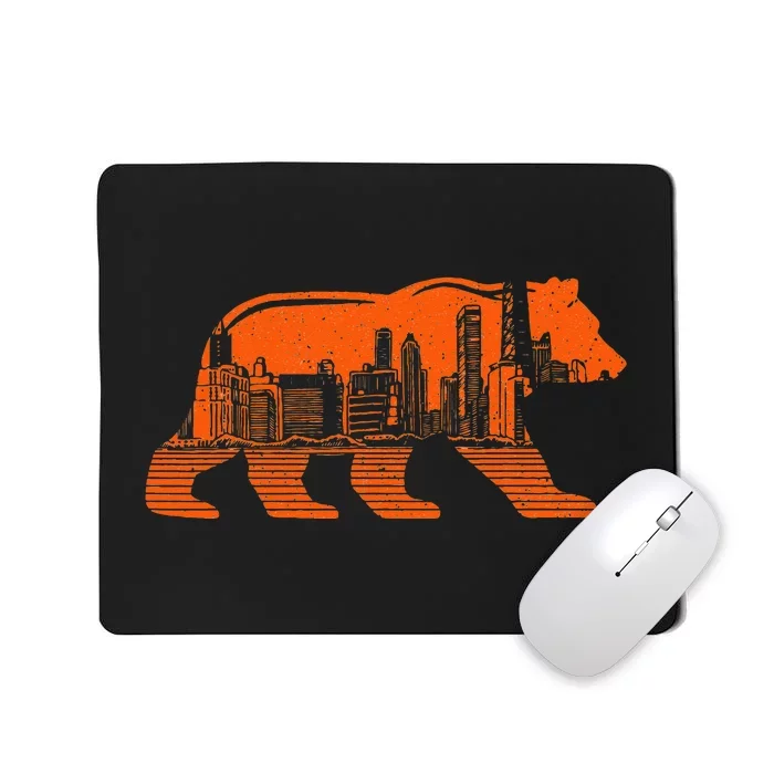 Chicago Downtown City Skyline Illinois Pride Mousepad