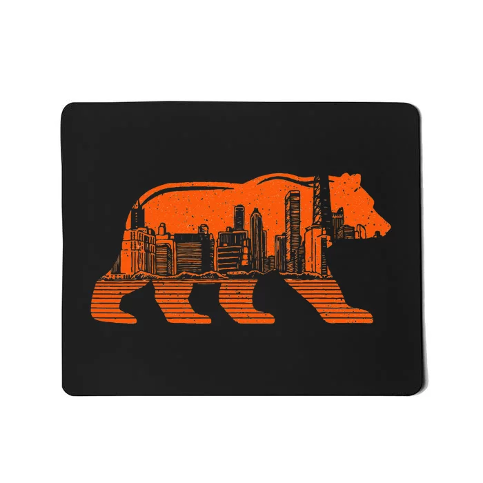 Chicago Downtown City Skyline Illinois Pride Mousepad