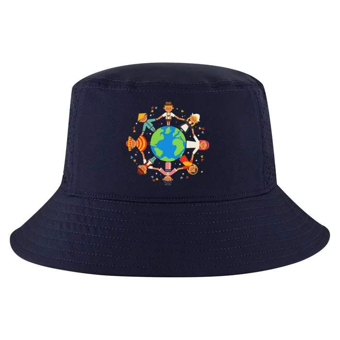 Cultural Diversity Children Around The World Earth Day Copy Cool Comfort Performance Bucket Hat