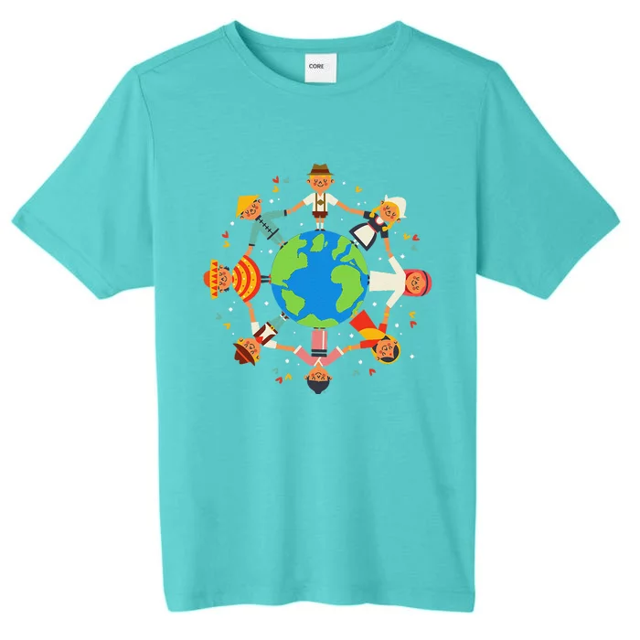 Cultural Diversity Children Around The World Earth Day Copy ChromaSoft Performance T-Shirt