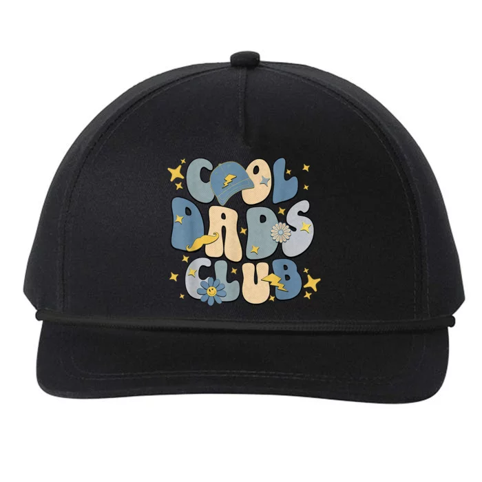 Cool Dads Club Groovy Retro Funny Fathers Day New Dad Snapback Five-Panel Rope Hat