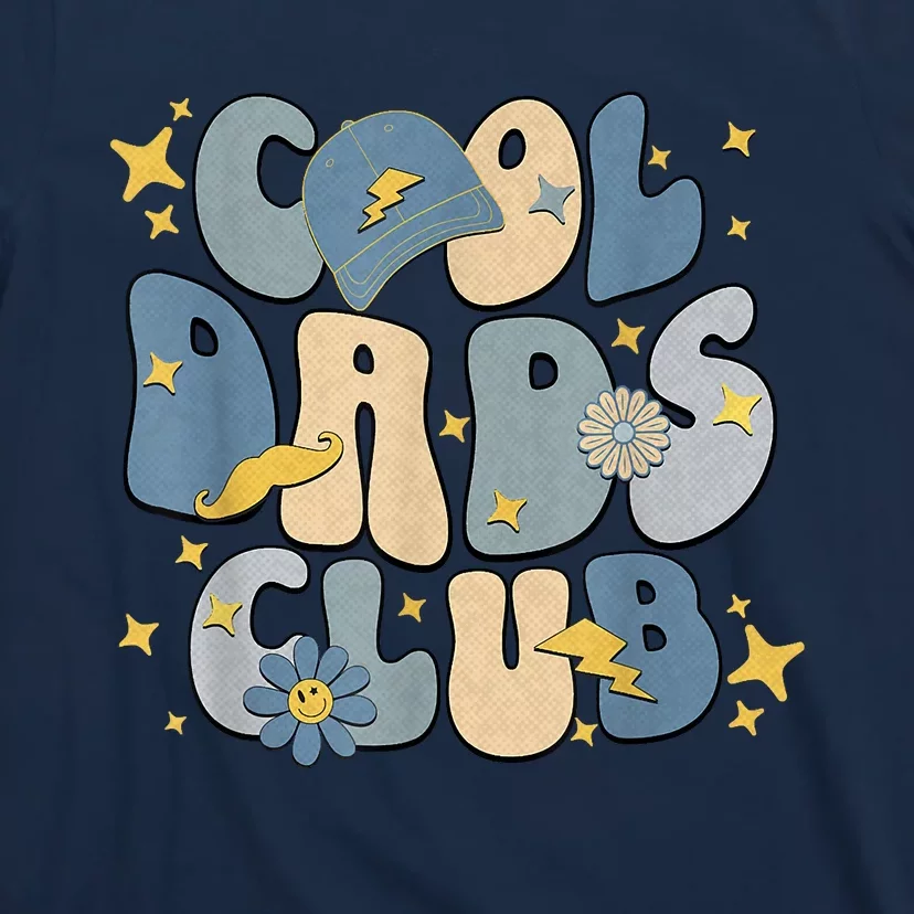 Cool Dads Club Groovy Retro Funny Fathers Day New Dad T-Shirt