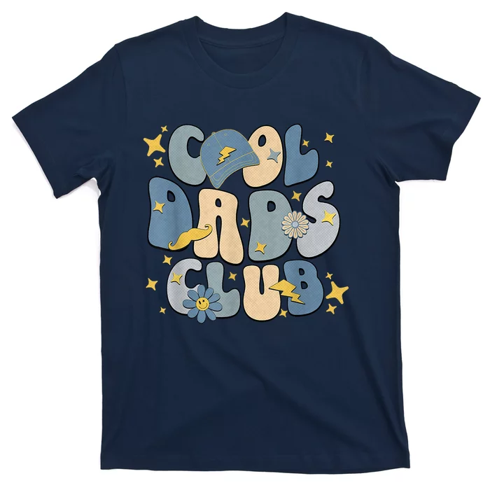 Cool Dads Club Groovy Retro Funny Fathers Day New Dad T-Shirt