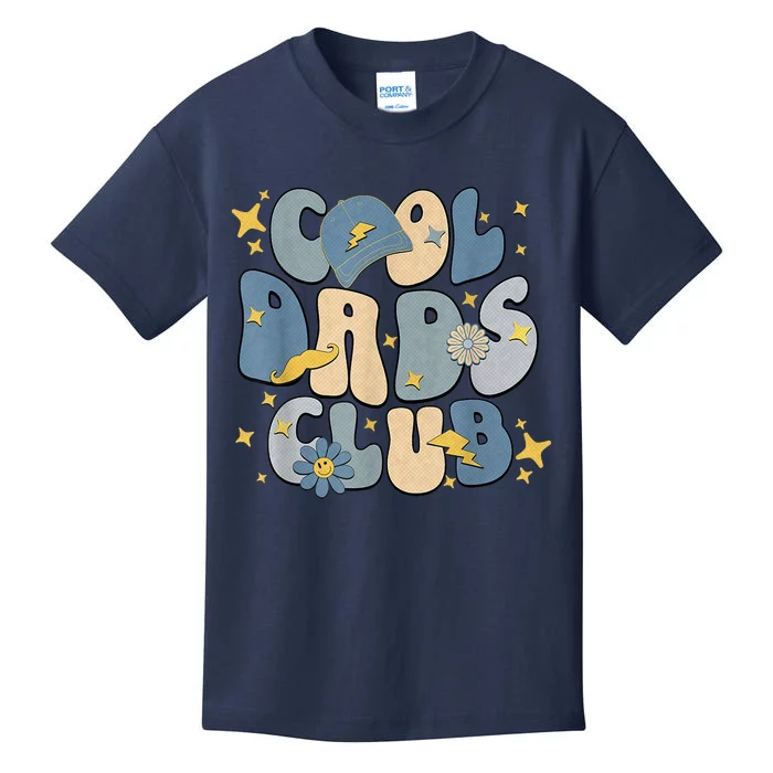 Cool Dads Club Groovy Retro Funny Fathers Day New Dad Kids T-Shirt