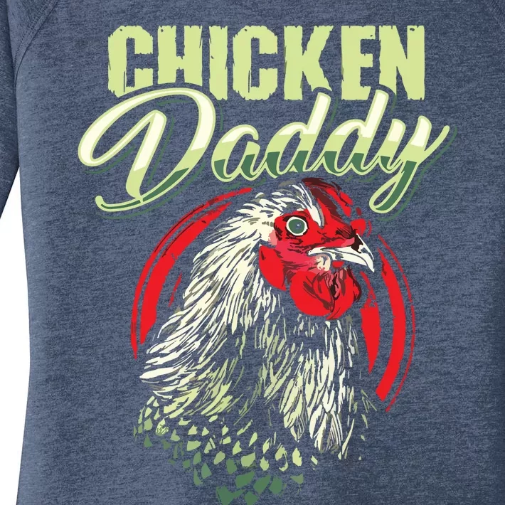 Chicken Daddy Chicken Dad Farmer Poultry Farmer Women's Perfect Tri Tunic Long Sleeve Shirt