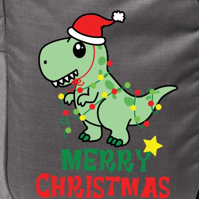 Cute Dinosaur Christmas Tree Rex Gift Impact Tech Backpack