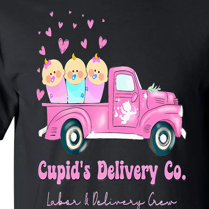 Cupids Delivery Co Funny Ld Crew Valentines Day Truck Tall T-Shirt