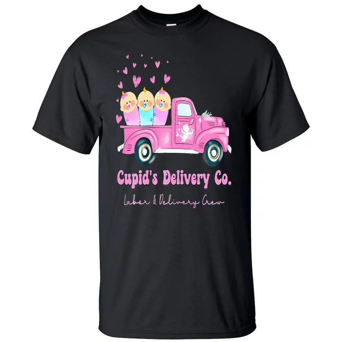 Cupids Delivery Co Funny Ld Crew Valentines Day Truck Tall T-Shirt