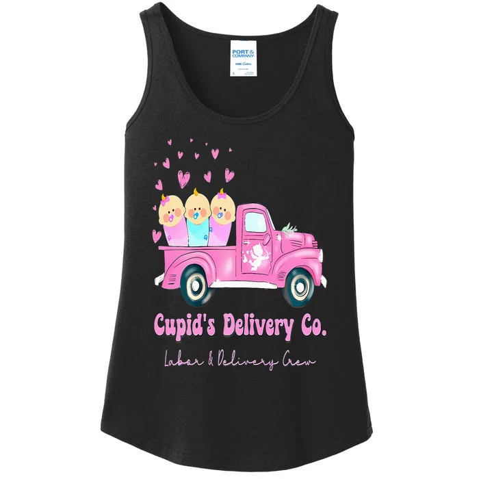 Cupids Delivery Co Funny Ld Crew Valentines Day Truck Ladies Essential Tank