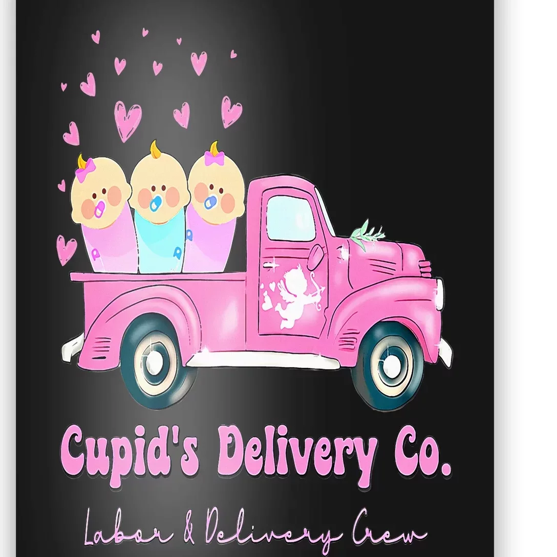 Cupids Delivery Co Funny Ld Crew Valentines Day Truck Poster