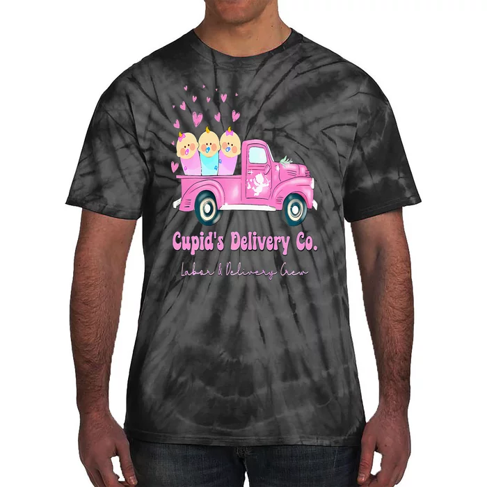 Cupids Delivery Co Funny Ld Crew Valentines Day Truck Tie-Dye T-Shirt