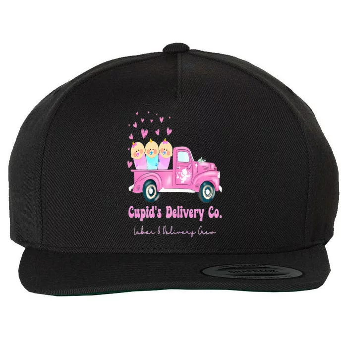 Cupids Delivery Co Funny Ld Crew Valentines Day Truck Wool Snapback Cap