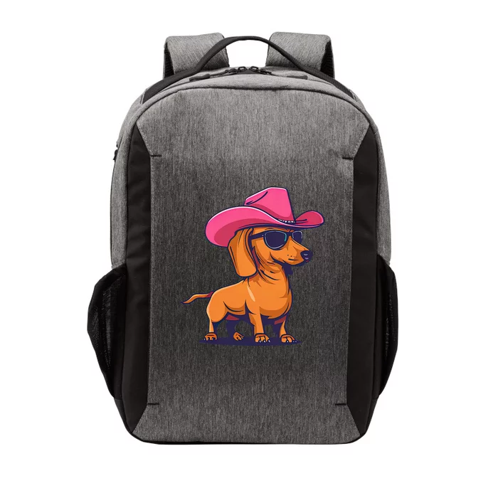 Cute Dachshund Cowboy Hat Wiener Sausage Dog Puppy Vector Backpack