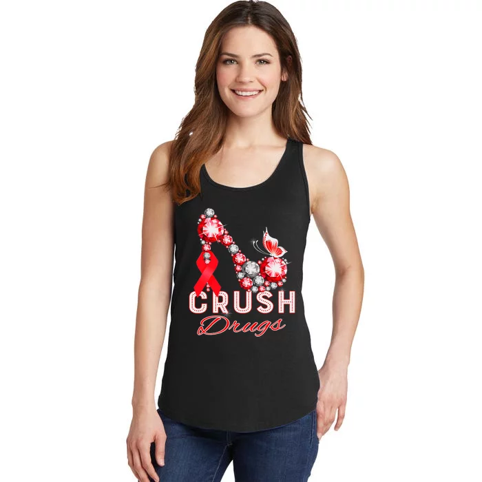 Crush Drugs Christmas Gnome Wear Red Ribbon Week Nurse Ladies Essential Tank