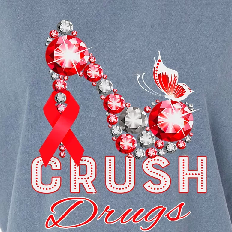 Crush Drugs Christmas Gnome Wear Red Ribbon Week Nurse Garment-Dyed Women's Muscle Tee