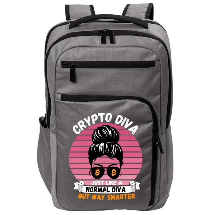 Crypto Diva, Crypto Mom, Plan B, HODL Bitcoin, Blockchain, Crypto Queen Impact Tech Backpack