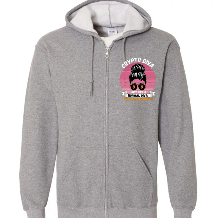 Crypto Diva, Crypto Mom, Plan B, HODL Bitcoin, Blockchain, Crypto Queen Full Zip Hoodie