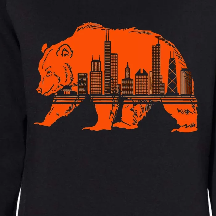 Chicago Downtown City Skyline Illinois Pride Womens California Wash Sweatshirt