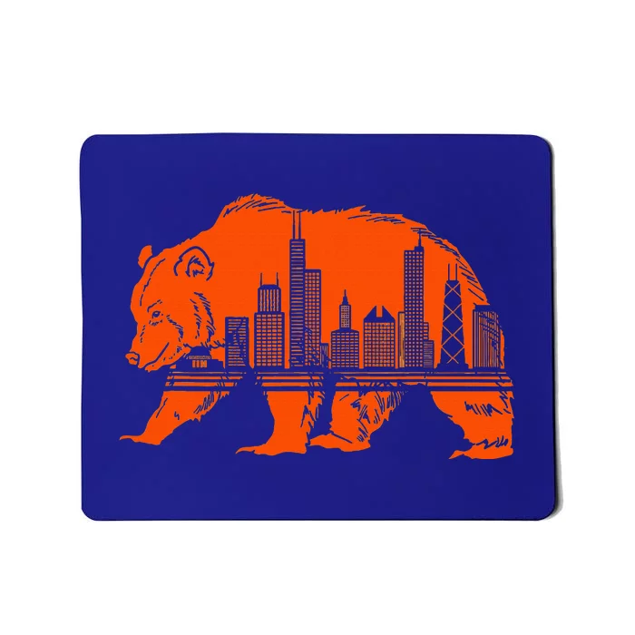 Chicago Downtown City Skyline Illinois Pride Mousepad