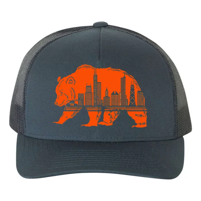 Chicago Downtown City Skyline Illinois Pride Yupoong Adult 5-Panel Trucker Hat