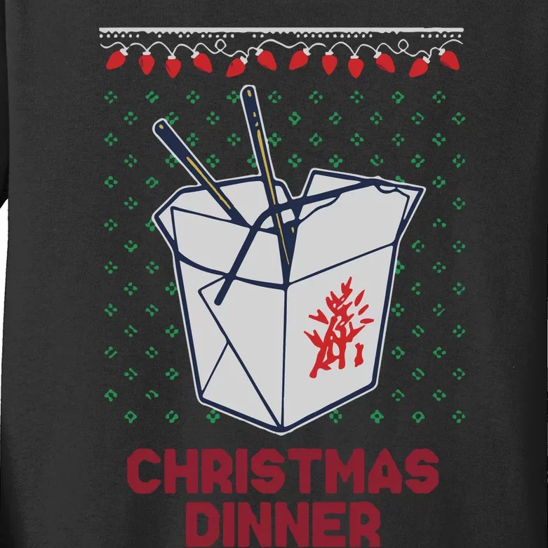 Christmas Dinner Kids Long Sleeve Shirt