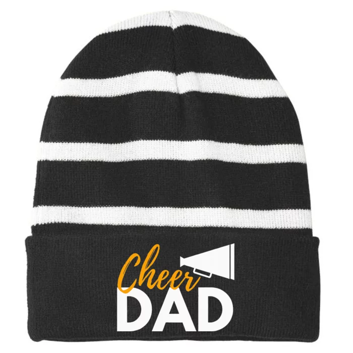 Cheer Dad Cheerleading Cheerleader Dad Cheer Competition Striped Beanie with Solid Band