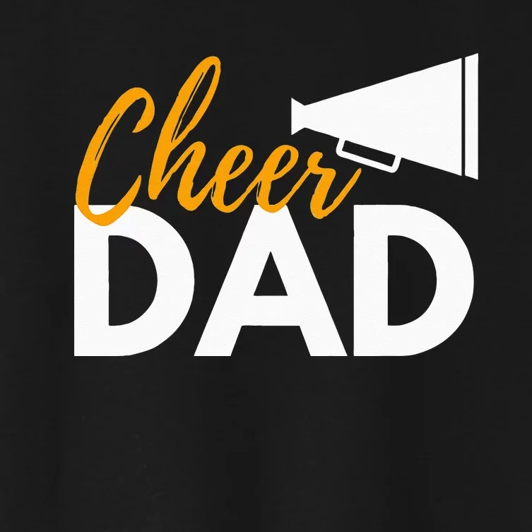 Cheer Dad Cheerleading Cheerleader Dad Cheer Competition Women's Crop Top Tee