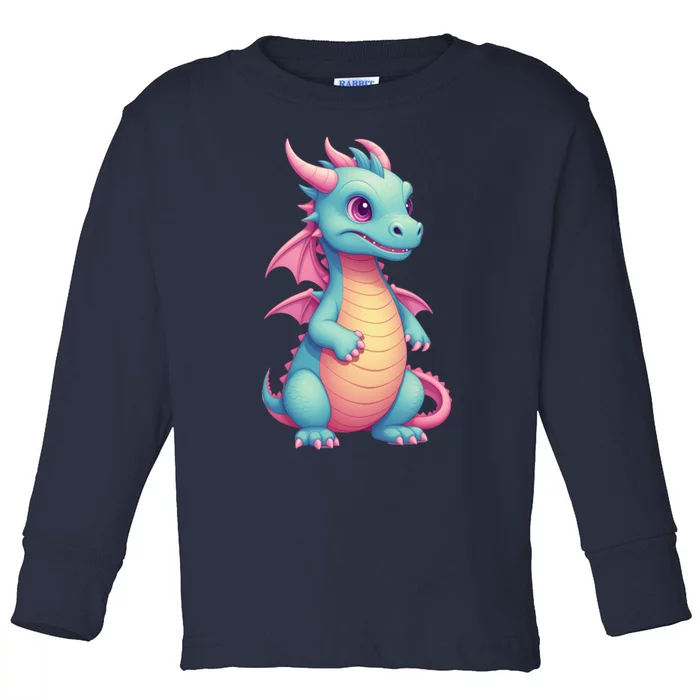 Cute Dragon Toddler Long Sleeve Shirt