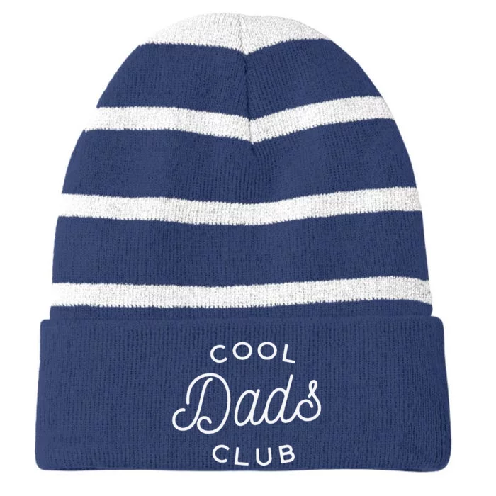 Cool Dads Club Striped Beanie with Solid Band