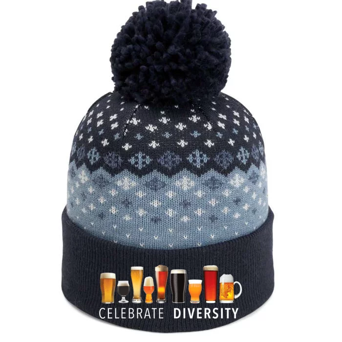 Celebrate Diversity Craft Beer Drinking The Baniff Cuffed Pom Beanie