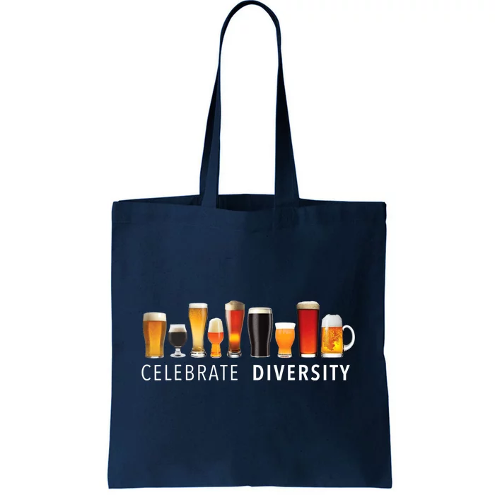 Celebrate Diversity Craft Beer Drinking Tote Bag