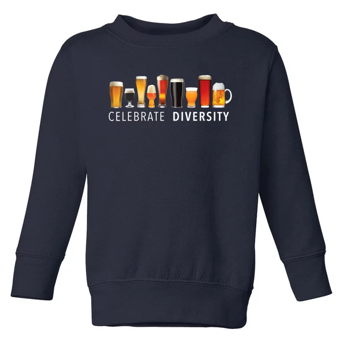 Celebrate Diversity Craft Beer Drinking Toddler Sweatshirt