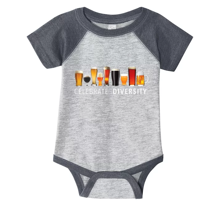 Celebrate Diversity Craft Beer Drinking Infant Baby Jersey Bodysuit