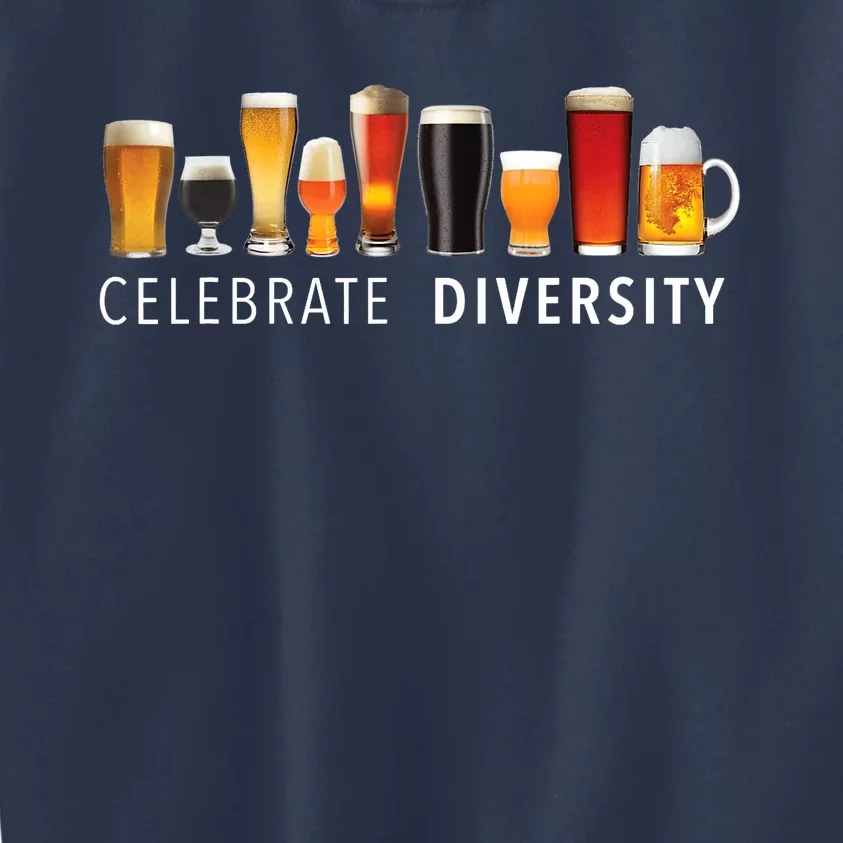 Celebrate Diversity Craft Beer Drinking Kids Sweatshirt