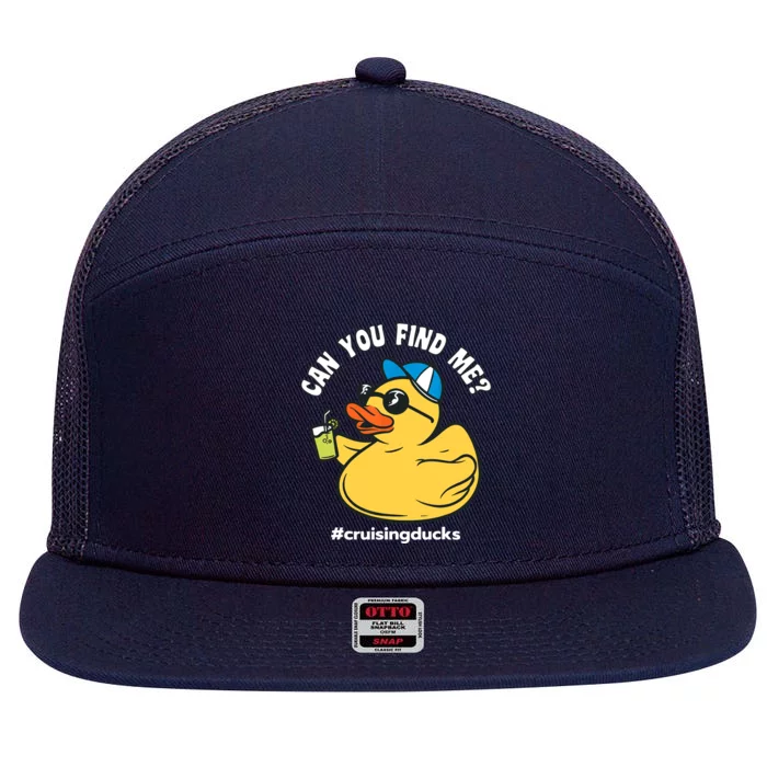 Cruising Ducks, Can You Find Me?, Cruise Duck 7 Panel Mesh Trucker Snapback Hat